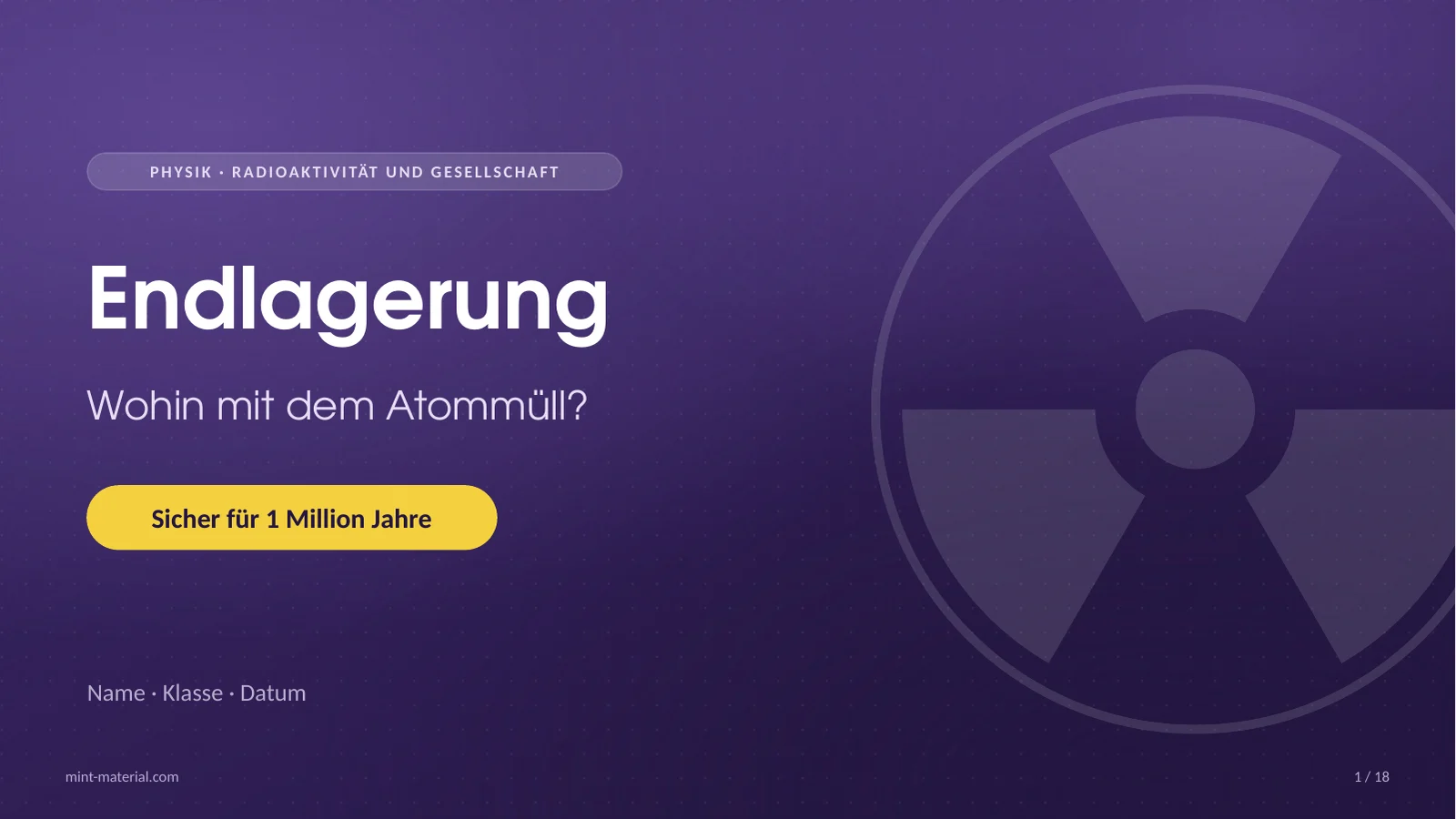 Folie 1: Endlagerung