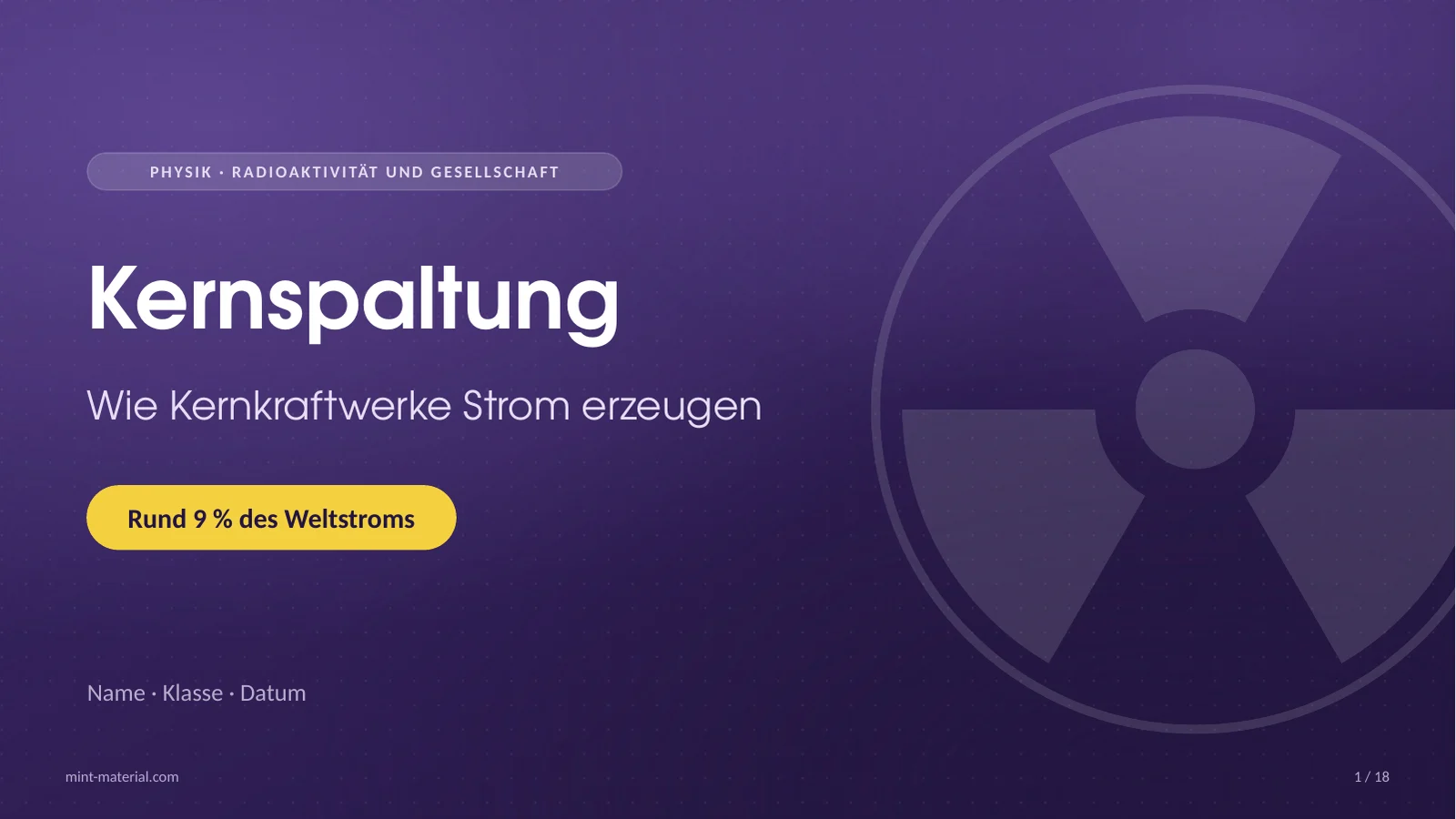 Folie 1: Kernspaltung